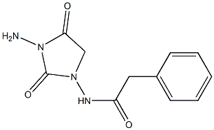 N-(3-Amino-2,4-dioxoimidazolidin-1-yl)benzeneacetamide Struktur