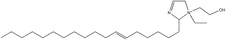 1-Ethyl-1-(2-hydroxyethyl)-2-(6-octadecenyl)-3-imidazoline-1-ium Structure