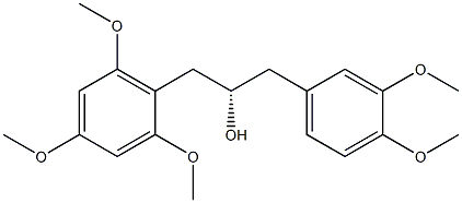[S,(+)]-1-(3,4-Dimethoxyphenyl)-3-(2,4,6-trimethoxyphenyl)-2-propanol Struktur