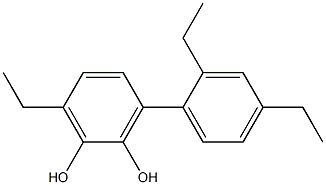 3-Ethyl-6-(2,4-diethylphenyl)benzene-1,2-diol Structure