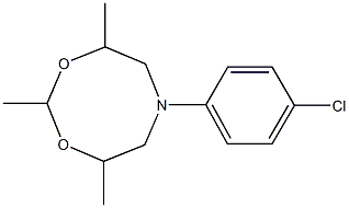 2,4,8-トリメチル-6-(4-クロロフェニル)-5,6,7,8-テトラヒドロ-4H-1,3,6-ジオキサゾシン 化学構造式