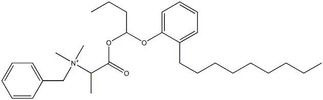 N,N-Dimethyl-N-benzyl-N-[1-[[1-(2-nonylphenyloxy)butyl]oxycarbonyl]ethyl]aminium Struktur