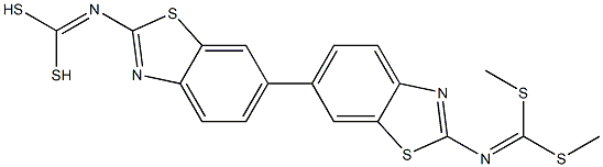 N,N'-[(6,6'-Bibenzothiazole)-2,2'-diyl]bis(imidodithiocarbonic acid dimethyl) ester 结构式