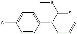 N-(4-クロロフェニル)-N-(2-プロペニル)ジチオカルバミド酸メチル 化学構造式