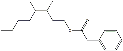 フェニル酢酸3,4-ジメチル-1,7-オクタジエニル 化学構造式