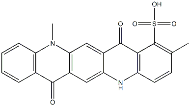 5,7,12,14-Tetrahydro-2,12-dimethyl-7,14-dioxoquino[2,3-b]acridine-1-sulfonic acid Structure