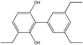 4-Ethyl-2-(3,5-diethylphenyl)benzene-1,3-diol Structure