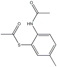 Thioacetic acid S-[2-(acetylamino)-5-methylphenyl] ester Struktur