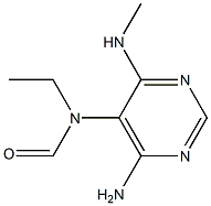 4-Amino-6-methylamino-5-(N-ethylformylamino)pyrimidine,,结构式