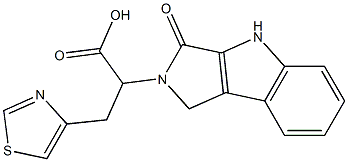 3-(4-Thiazolyl)-2-[[1,2,3,4-tetrahydro-3-oxopyrrolo[3,4-b]indol]-2-yl]propionic acid Structure