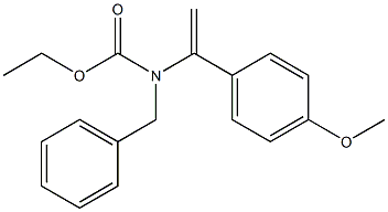 N-ベンジル-N-[1-(4-メトキシフェニル)ビニル]カルバミド酸エチル 化学構造式