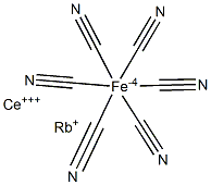 ヘキサシアノ鉄(II)酸ルビジウムセリウム(III) 化学構造式