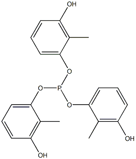 Phosphorous acid tri(3-hydroxy-2-methylphenyl) ester Structure