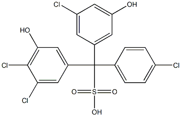 (4-Chlorophenyl)(3-chloro-5-hydroxyphenyl)(3,4-dichloro-5-hydroxyphenyl)methanesulfonic acid