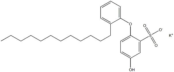 4-ヒドロキシ-2'-ドデシル[オキシビスベンゼン]-2-スルホン酸カリウム 化学構造式