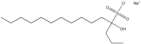 4-ヒドロキシペンタデカン-4-スルホン酸ナトリウム 化学構造式