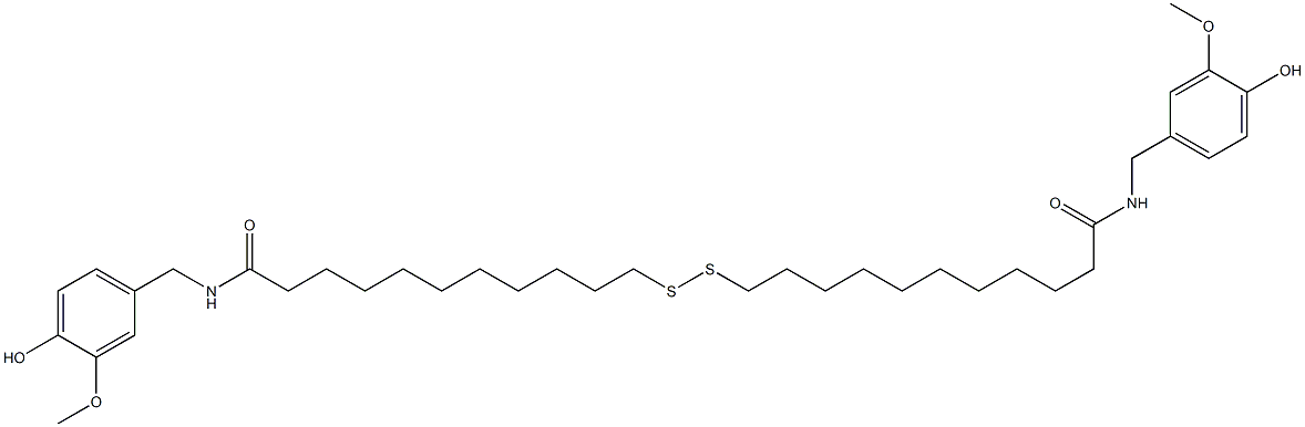 11,11'-Dithiobis[N-(4-hydroxy-3-methoxybenzyl)undecanamide] Structure