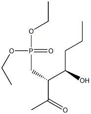 [(2R,3R)-2-Acetyl-3-hydroxyhexyl]phosphonic acid diethyl ester 结构式