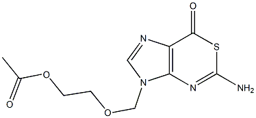 5-Amino-3-[(2-acetoxyethoxy)methyl]imidazo[4,5-d][1,3]thiazin-7(3H)-one,,结构式