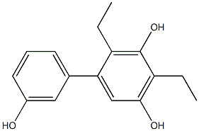2,4-Diethyl-1,1'-biphenyl-3,3',5-triol,,结构式