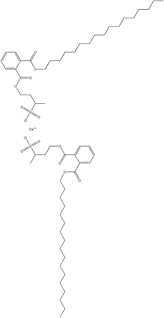 Bis[4-[(2-heptadecyloxycarbonylphenyl)carbonyloxy]butane-2-sulfonic acid]calcium salt Structure