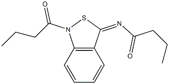 1-Butyryl-3(1H)-butyrylimino-2,1-benzisothiazole Structure