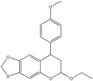 8-(4-Methoxyphenyl)-6-ethoxy-7,8-dihydro-6H-1,3-dioxolo[4,5-g][1]benzopyran,,结构式