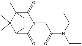 N,N-Diethyl-2,4-dioxo-1,8,8-trimethyl-3-azabicyclo[3.2.1]octane-3-acetamide Structure