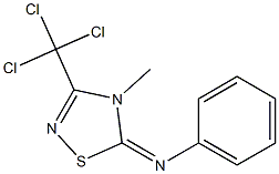 5-(Phenylimino)-4-methyl-3-(trichloromethyl)-4,5-dihydro-1,2,4-thiadiazole Structure