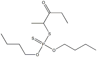 Dithiophosphoric acid O,O-dibutyl S-(3-oxopentan-2-yl) ester Struktur