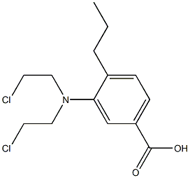 3-[Bis(2-chloroethyl)amino]-4-propylbenzoic acid,,结构式