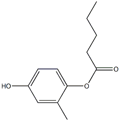 Valeric acid 4-hydroxy-2-methylphenyl ester Structure