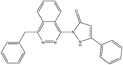 5-Phenyl-2-(4-benzylphthalazin-1-yl)-4-pyrazolin-3-one Structure