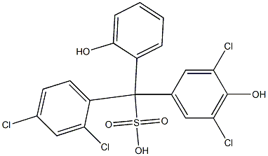 (2,4-Dichlorophenyl)(3,5-dichloro-4-hydroxyphenyl)(2-hydroxyphenyl)methanesulfonic acid