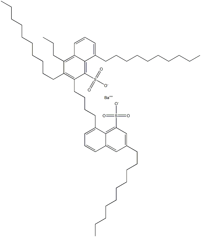 Bis(3,8-didecyl-1-naphthalenesulfonic acid)barium salt Structure