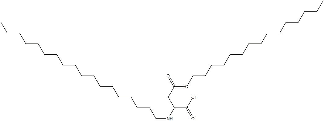 2-(オクタデシルアミノ)-3-(ペンタデシルオキシカルボニル)プロピオン酸 化学構造式