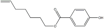 4-Hydroxybenzoic acid 6-heptenyl ester 结构式