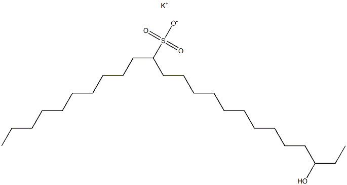 22-Hydroxytetracosane-11-sulfonic acid potassium salt Structure