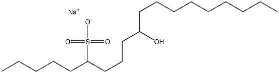10-Hydroxynonadecane-6-sulfonic acid sodium salt Struktur