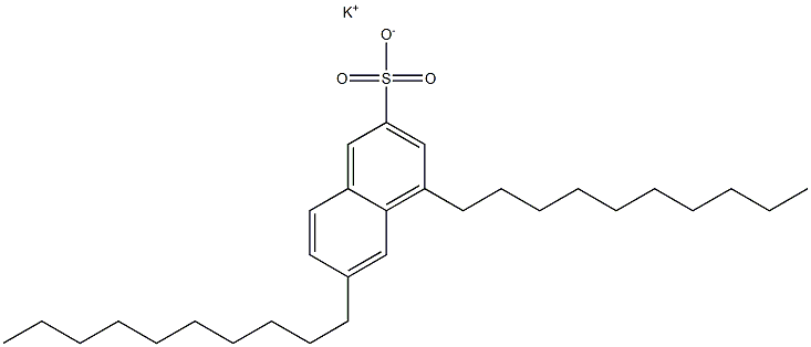 4,6-Didecyl-2-naphthalenesulfonic acid potassium salt,,结构式