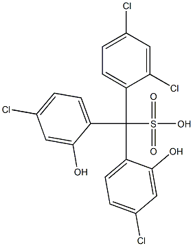 (2,4-Dichlorophenyl)bis(4-chloro-2-hydroxyphenyl)methanesulfonic acid Structure