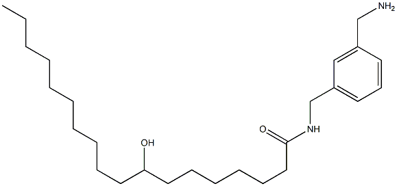 8-Hydroxy-N-(3-aminomethylbenzyl)stearamide Struktur