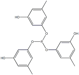 Phosphorous acid tri(3-hydroxy-5-methylphenyl) ester Struktur