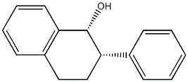 (1R,2S)-2-Phenyl-1,2,3,4-tetrahydro-1-naphthol 结构式