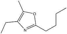 2-Butyl-4-ethyl-5-methyloxazole,,结构式