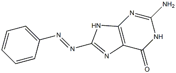 2-Amino-6,9-dihydro-8-(phenylazo)-1H-purin-6-one Structure