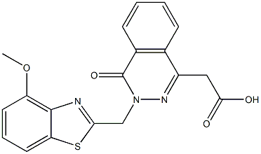 3-[(4-Methoxy-2-benzothiazolyl)methyl]-3,4-dihydro-4-oxophthalazine-1-acetic acid 结构式