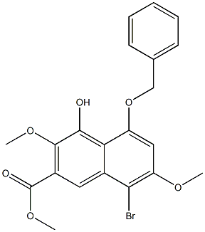 8-Bromo-4-hydroxy-5-(benzyloxy)-3,7-dimethoxynaphthalene-2-carboxylic acid methyl ester|