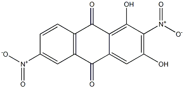 1,3-Dihydroxy-2,6-dinitroanthraquinone Struktur