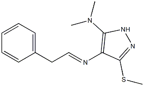  5-Dimethylamino-3-methylthio-4-(benzylmethylene)amino-1H-pyrazole